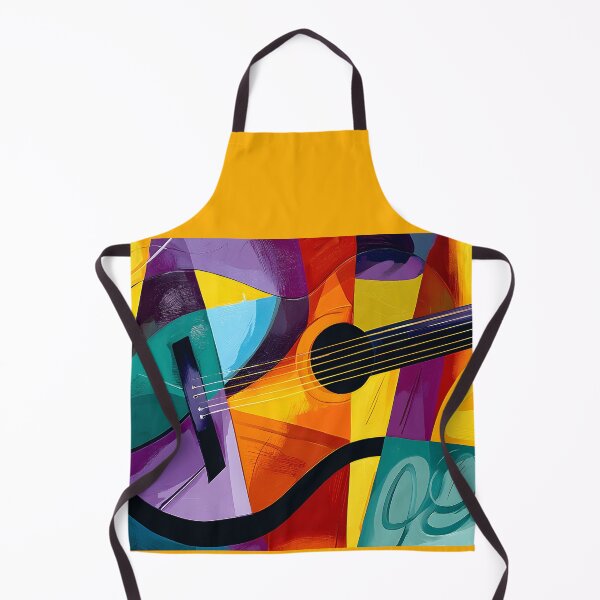 Item preview, Guitar Resonance in Color - Bold Geometric Rhythms and Vibrant Abstract Musical Energy designed and sold by OlfactoART Studio.