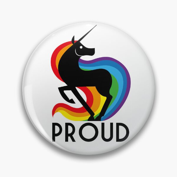 Item preview, Proud lgtbi+ rainbow unicorn dark version designed and sold by Konopikyu.