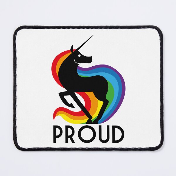 Item preview, Proud lgtbi+ rainbow unicorn dark version designed and sold by Konopikyu.