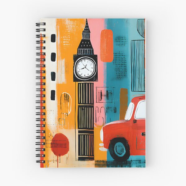 Item preview, London in Vibrant Motion - Big Ben Red Telephone Box and Classic Taxi in Urban Color designed and sold by OlfactoART Studio.