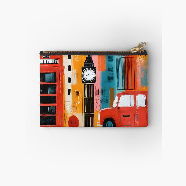 Item preview, London in Vibrant Motion - Big Ben Red Telephone Box and Classic Taxi in Urban Color designed and sold by OlfactoART Studio.