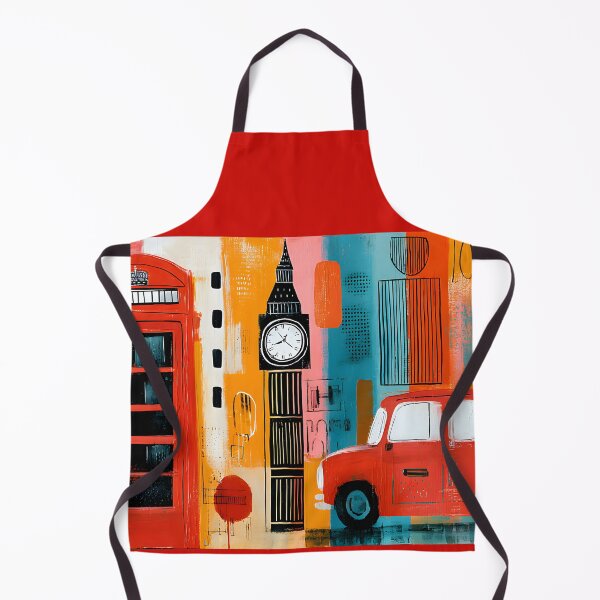 Item preview, London in Vibrant Motion - Big Ben Red Telephone Box and Classic Taxi in Urban Color designed and sold by OlfactoART Studio.