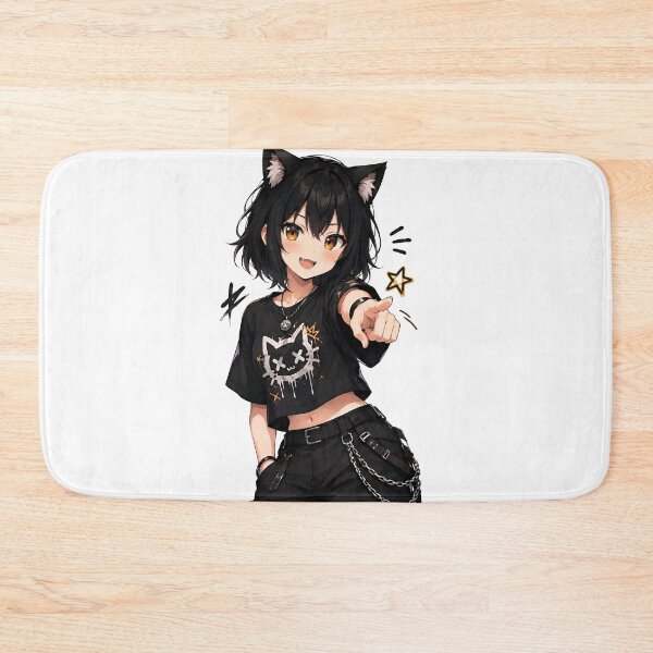 Item preview, Kawaii Cat Girl Streetwear Anime designed and sold by Amr Siam.