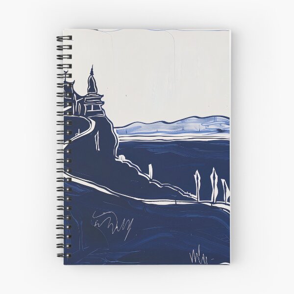 Item preview, Burma landscape - Blue Abstract Art designed and sold by shadow-bloom.