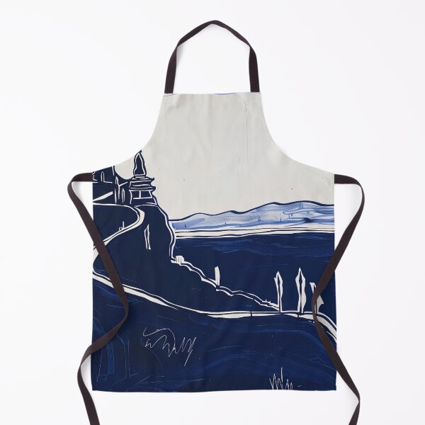 Item preview, Burma landscape - Blue Abstract Art designed and sold by shadow-bloom.
