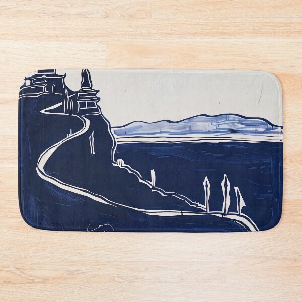 Item preview, Burma landscape - Blue Abstract Art designed and sold by shadow-bloom.