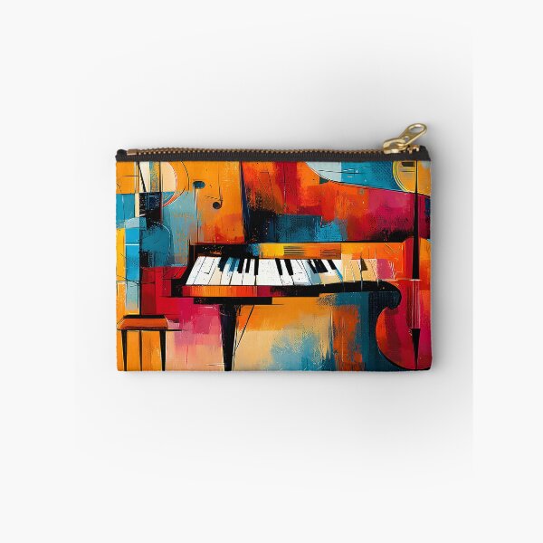 Item preview, Harmony in Abstract Form - Grand Piano and Cello Intertwined Through Vibrant Geometric Color designed and sold by OlfactoART Studio.
