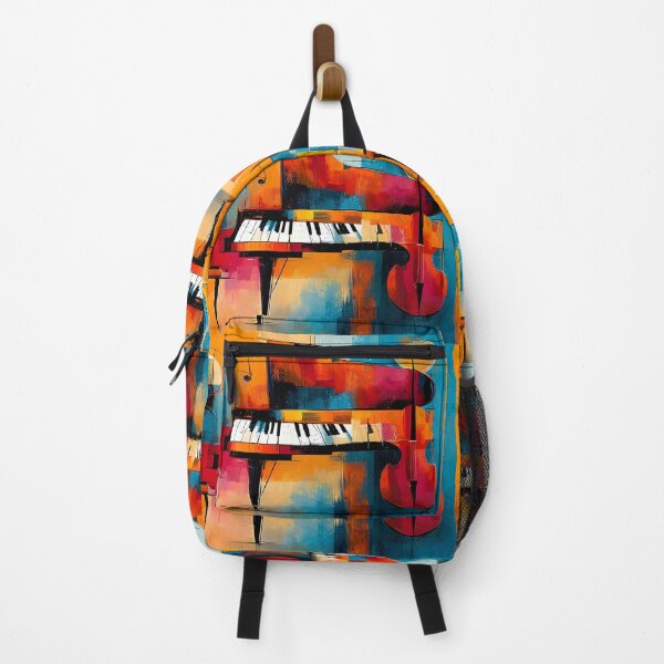 Item preview, Harmony in Abstract Form - Grand Piano and Cello Intertwined Through Vibrant Geometric Color designed and sold by OlfactoART Studio.