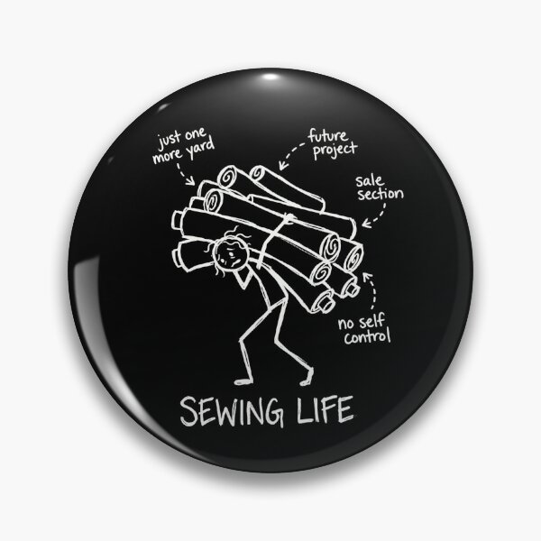 Item preview, Fabric Addiction Diagram | Funny Sewing Meme | Fabric Hoarder Stick Figure Design designed and sold by EverStitchStudio ★★★★★.