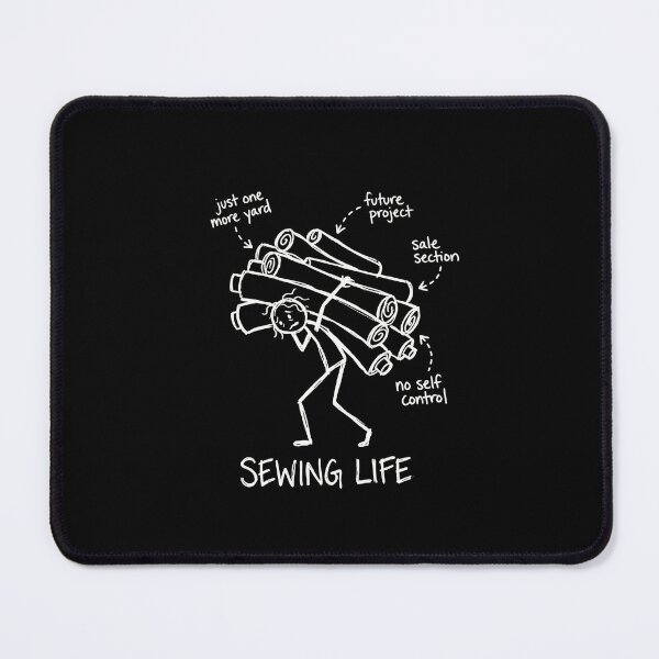 Item preview, Fabric Addiction Diagram | Funny Sewing Meme | Fabric Hoarder Stick Figure Design designed and sold by EverStitchStudio ★★★★★.