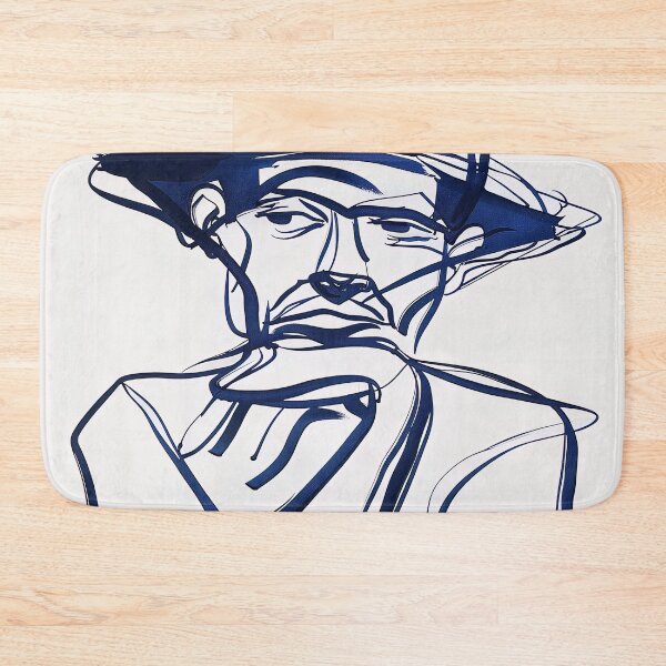 Item preview, Burmese man, portrait - Blue Abstract Art designed and sold by shadow-bloom.