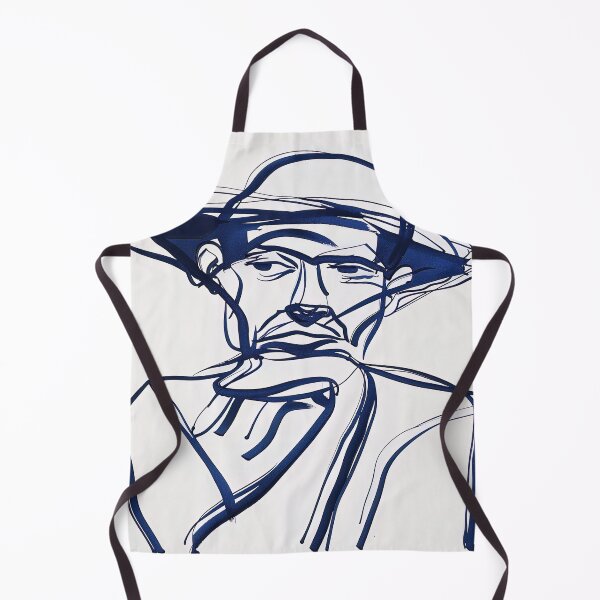 Item preview, Burmese man, portrait - Blue Abstract Art designed and sold by shadow-bloom.