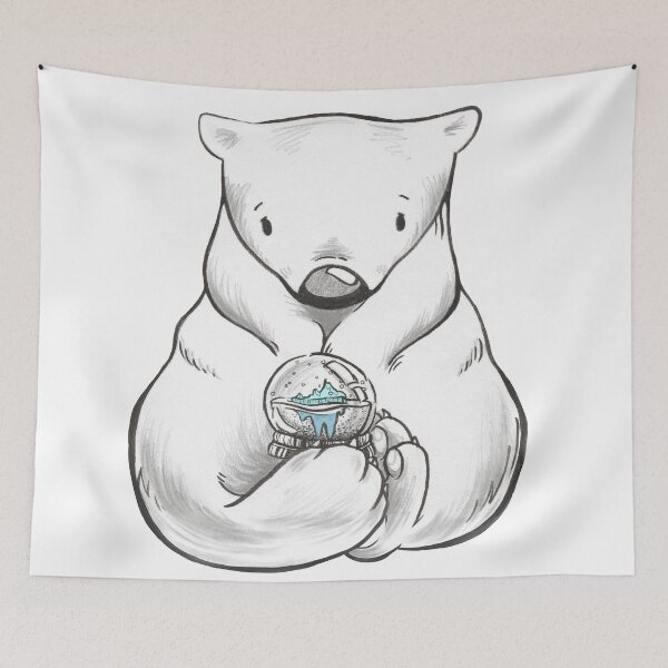 Item preview, polar bear and snow globe designed and sold by Ame-thyste.