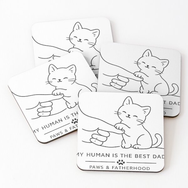 Item preview, Best Cat Dad - Cute Minimalist Kitten Line Art Father's Day designed and sold by Arbacus.