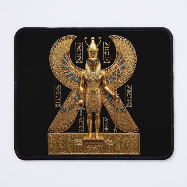 Item preview, Ancient Egyptian God Horus Golden Winged Statue Art designed and sold by Queen Cleopatra.