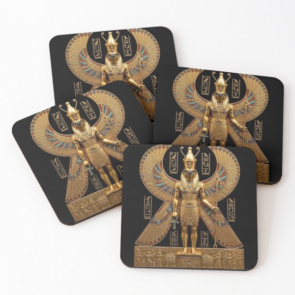 Item preview, Ancient Egyptian God Horus Golden Winged Statue Art designed and sold by Queen Cleopatra.