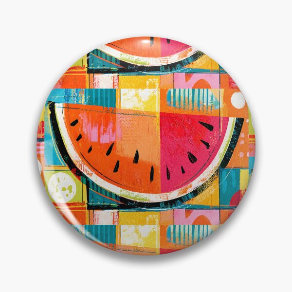 Item preview, Watermelon Slice in Motion - Bold Geometric Patterns and Vibrant Summer Color Energy designed and sold by OlfactoART Studio.