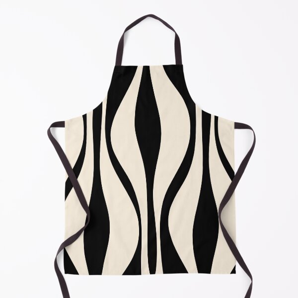 Item preview, Mid Century Modern Retro Abstract Lounge Pattern in Black and Almond Cream designed and sold by kierkegaard.
