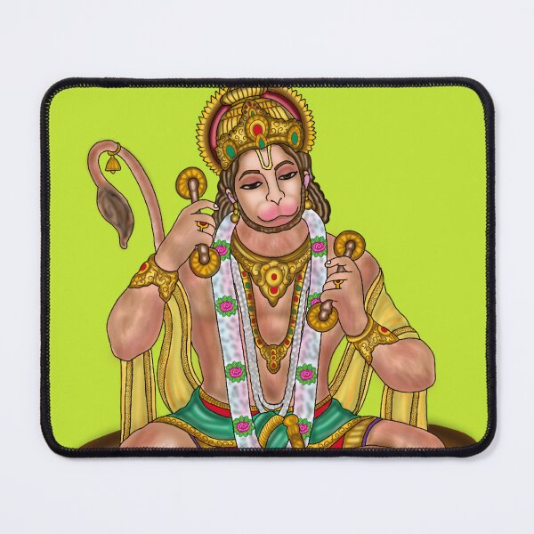Item preview, Lord Hanuman Artwork | Sacred Hindu Devotional Digital Illustration designed and sold by Harshit_Digital_Arts.