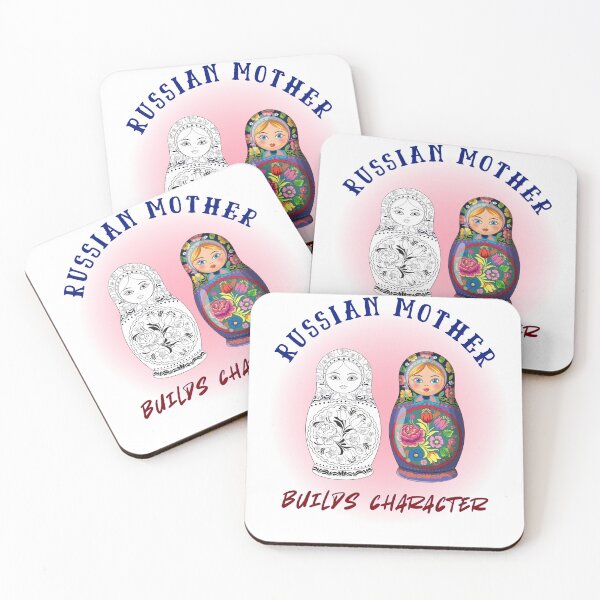 Item preview, Russian Mother Builds Character.  Gift for a Russian Mom, Russian Grandma, Babushka.  Russian Woman. designed and sold by ShrimpAndGrits.