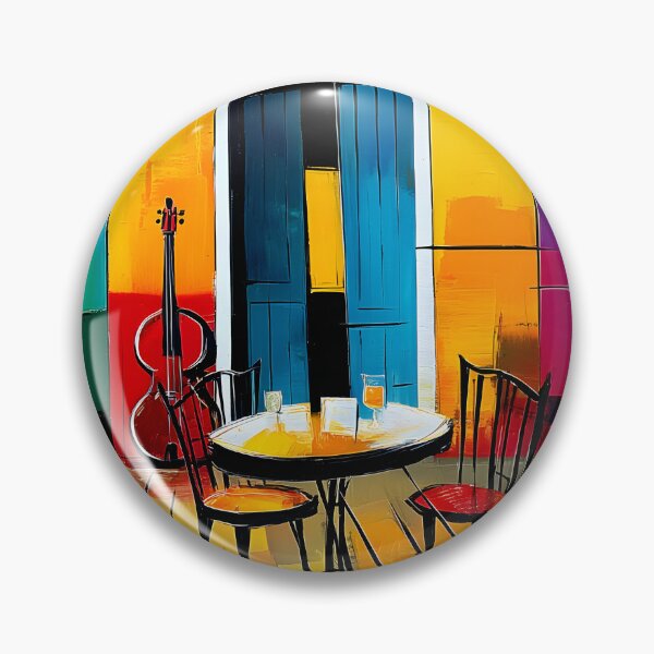 Item preview, Sunlit Café on a Colorful Street - Vibrant Facades Warm Light and European Charm designed and sold by OlfactoART Studio.