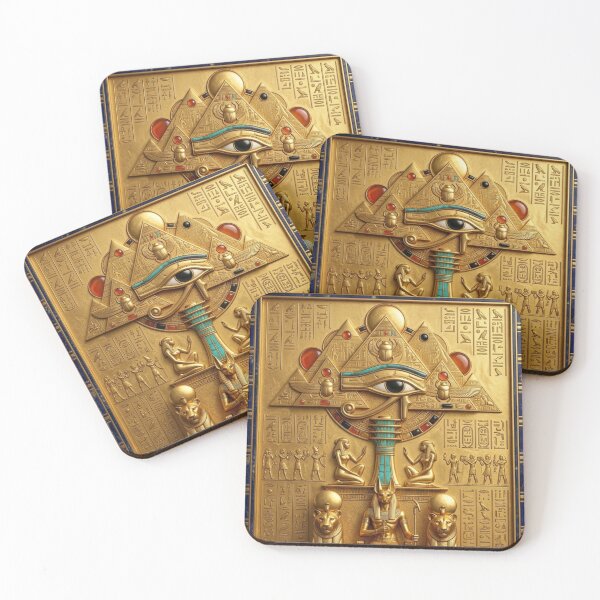 Item preview, Ancient Egyptian Eye of Horus Pyramid Gold Sacred Art designed and sold by Queen Cleopatra.