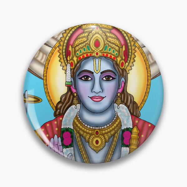 Item preview, Lord Vishnu Artwork | Sacred Hindu God Digital Illustration designed and sold by Harshit_Digital_Arts.