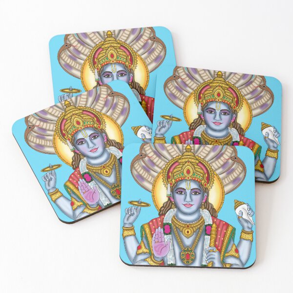 Item preview, Lord Vishnu Artwork | Sacred Hindu God Digital Illustration designed and sold by Harshit_Digital_Arts.