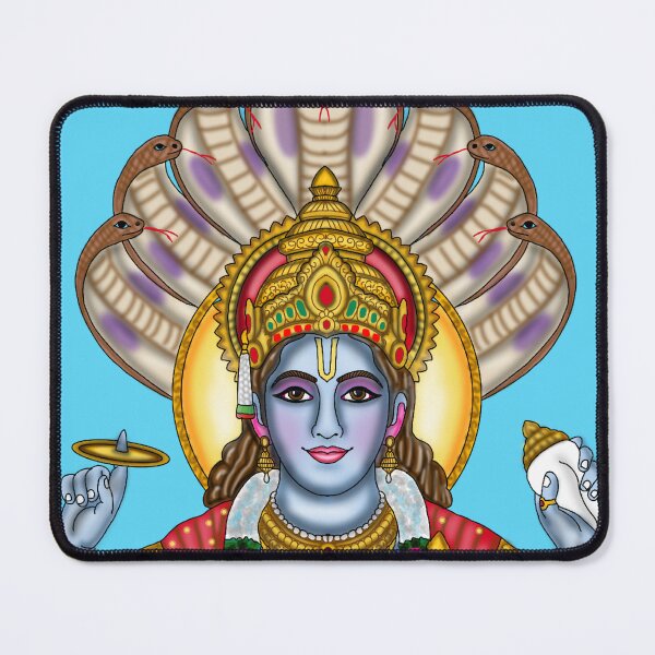 Item preview, Lord Vishnu Artwork | Sacred Hindu God Digital Illustration designed and sold by Harshit_Digital_Arts.