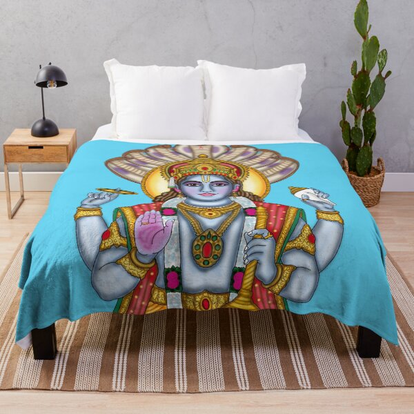 Item preview, Lord Vishnu Artwork | Sacred Hindu God Digital Illustration designed and sold by Harshit_Digital_Arts.