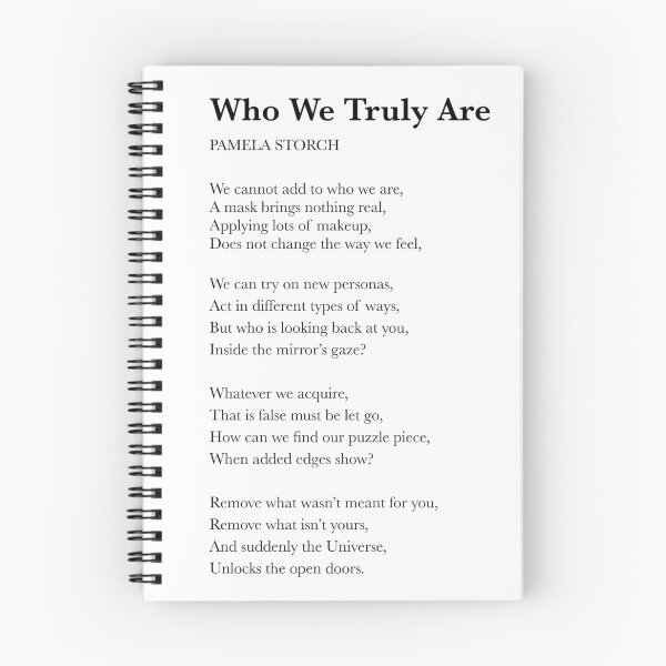 Item preview, Who We Truly Are – Inspirational Self Discovery Poem Art Print designed and sold by Pamela Storch.