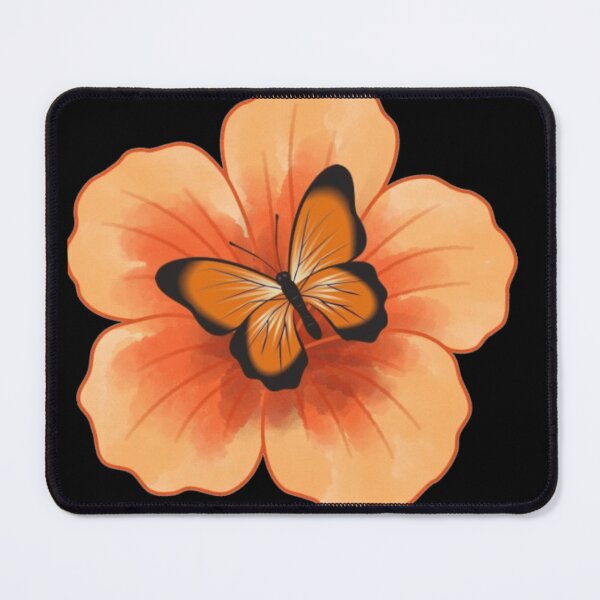 Item preview, Butterfly on Orange Blossom | Botanical Nature Art designed and sold by Rawafi Art Studio.