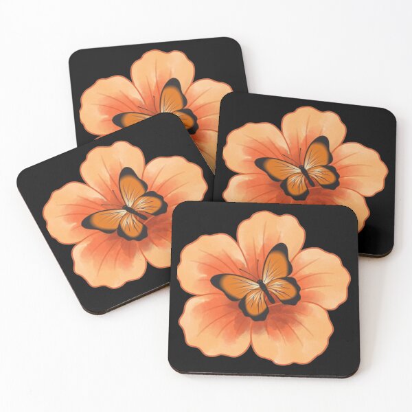 Item preview, Butterfly on Orange Blossom | Botanical Nature Art designed and sold by Rawafi Art Studio.