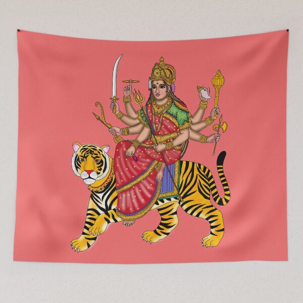 Item preview, Goddess Durga Artwork | Sacred Hindu Divine Mother Digital Illustration designed and sold by Harshit_Digital_Arts.