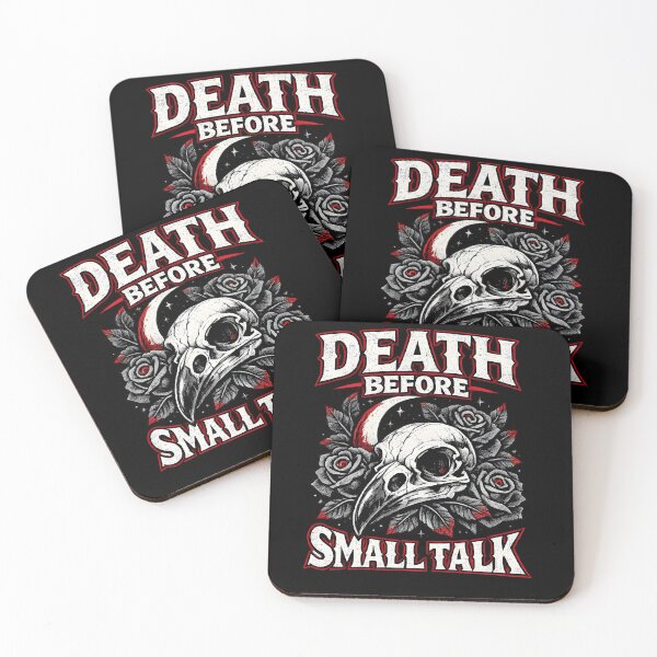 Item preview, Death Before Small Talk Skull designed and sold by Kicor.