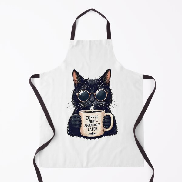 Item preview, Black Cat Coffee Vibes Artwork designed and sold by Amr Siam.