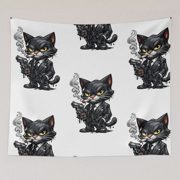Item preview, black cat mobster designed and sold by garcesrick.