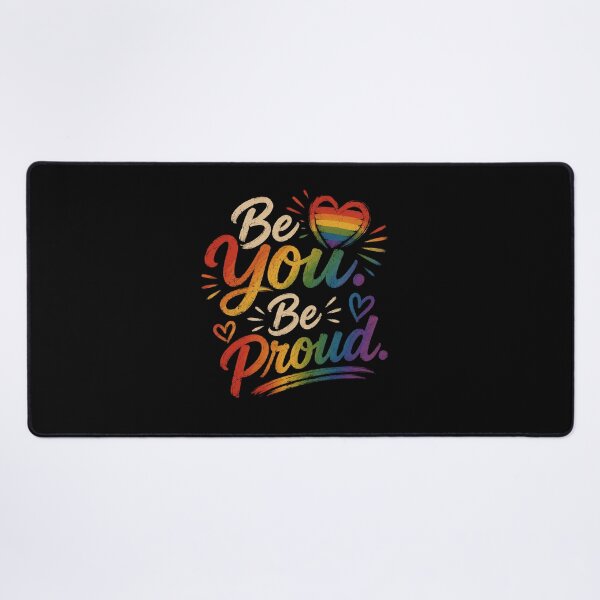 Item preview, Be You. Be Proud. | LGBTQ Pride Rainbow Quote Design designed and sold by RJACreative.