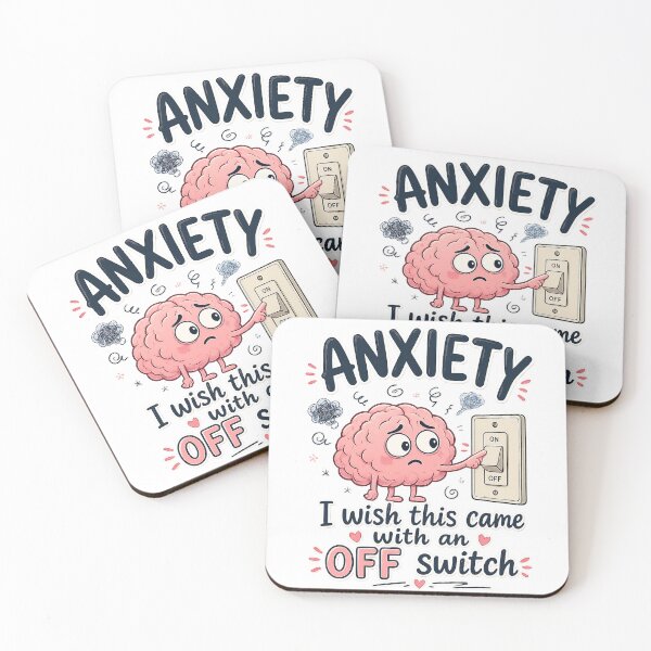 Item preview, Anxiety Off Button designed and sold by TiredMamaArt.