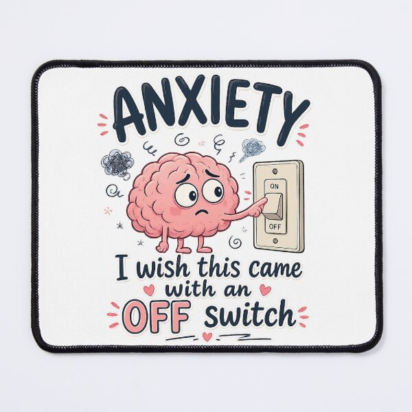 Item preview, Anxiety Off Button designed and sold by TiredMamaArt.