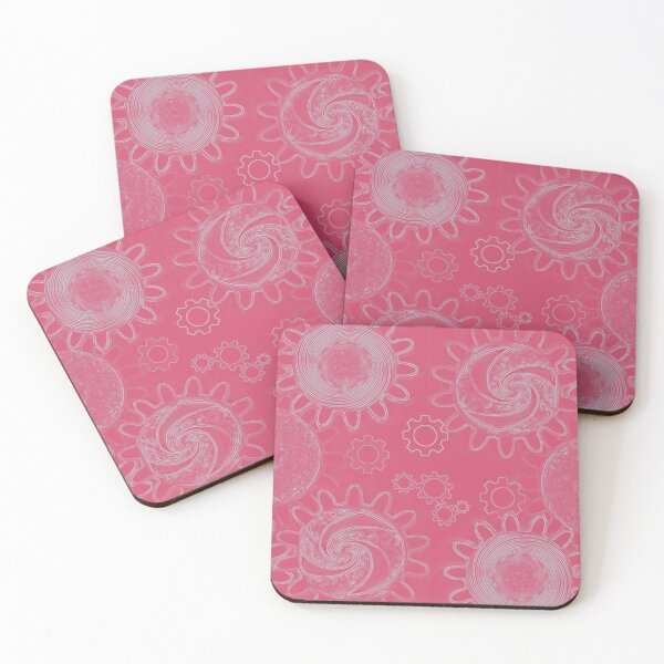 Item preview, Steampink Steampunk Rich Coral PInk designed and sold by marigold corner design.