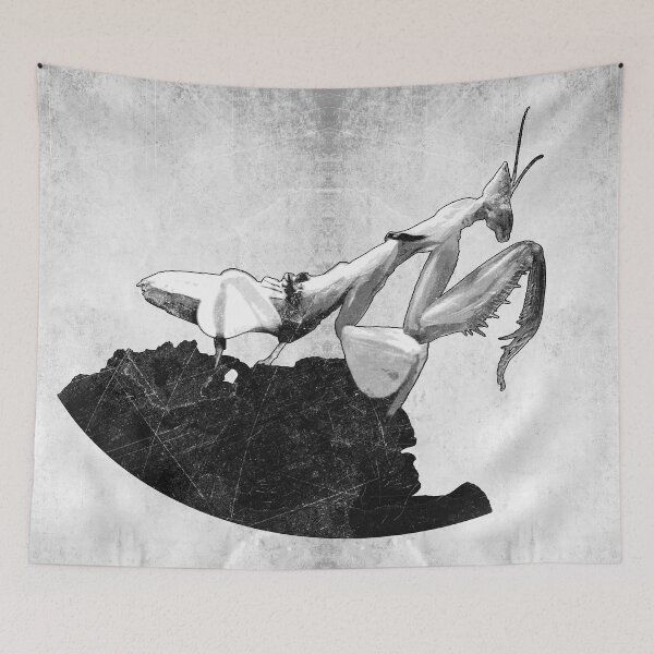 Item preview, Orchid Mantis Dark Natural History Predator Camouflage Art designed and sold by Ghoul Enterprises.