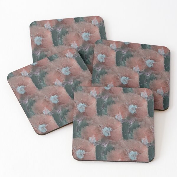 Item preview, Painterly Floral Abstract Pattern in Peach and Green designed and sold by Artistestella.
