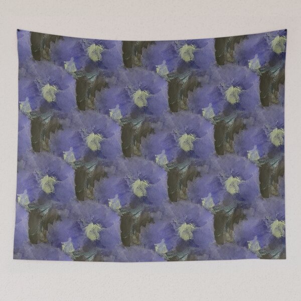 Item preview, Painterly Floral Abstract Pattern in Purple and Brown designed and sold by Artistestella.