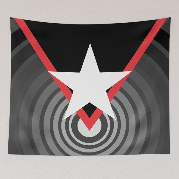 Item preview, CONCENTRIC BLACK CIRCLES + STAR - MINIMALIST GEOMETRY designed and sold by CuPensky.