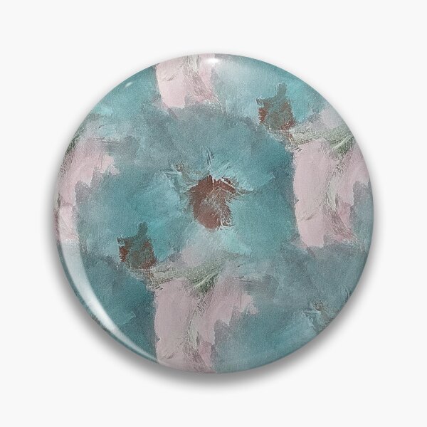 Item preview, Painterly Floral Abstract Pattern in Aqua and White designed and sold by Artistestella.