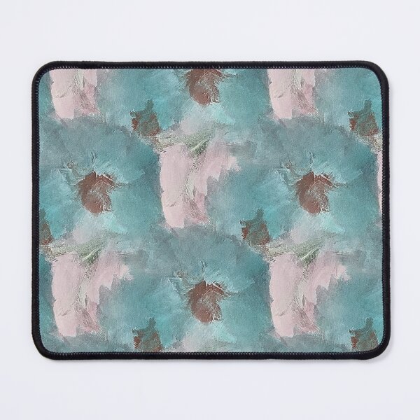 Item preview, Painterly Floral Abstract Pattern in Aqua and White designed and sold by Artistestella.