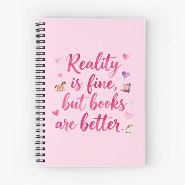 Item preview, Reality is fine, but books are better. designed and sold by bubblyrainbow.