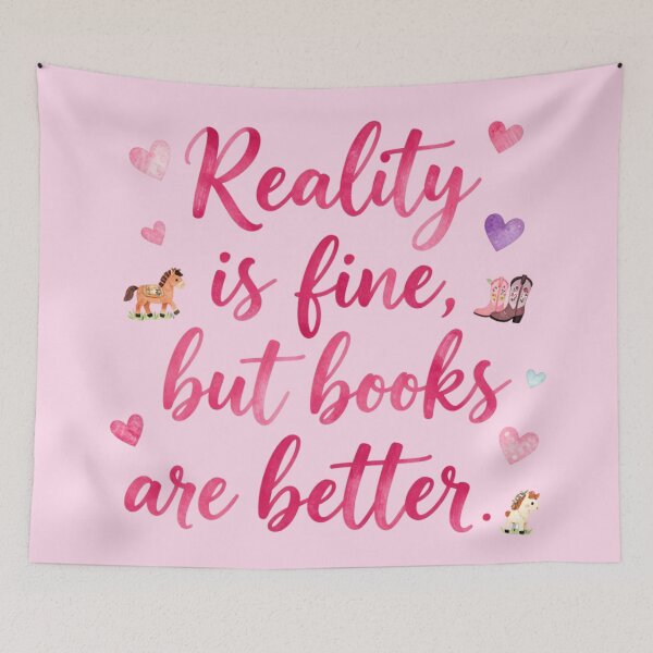 Item preview, Reality is fine, but books are better. designed and sold by bubblyrainbow.