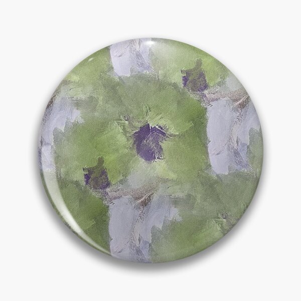 Item preview, Painterly Floral Abstract Pattern in Green and White designed and sold by Artistestella.